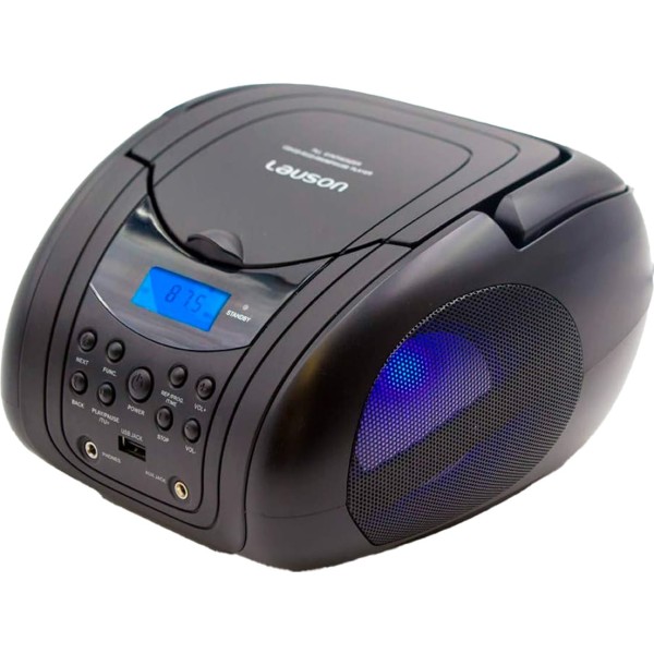 Lauson cp755 negro / reproductor radio cd con altavoces incorporados