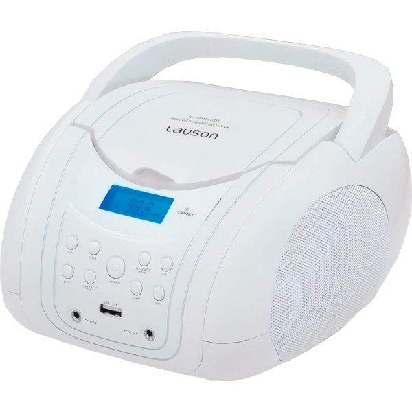 Lauson cp756 blanco / reproductor radio cd con altavoces incorporados